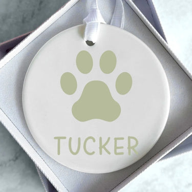 Bespoke Pet Paw Bauble - Festive Decoration - Pet Lover's Gift - Customisable - DENMARY